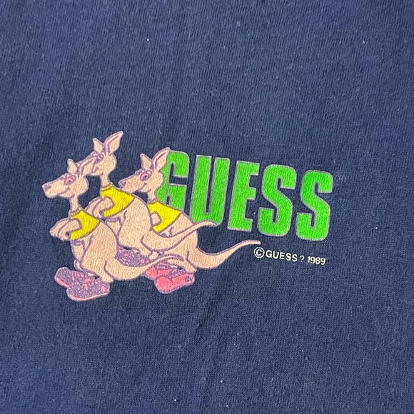Vintage 1989 Men’s L Guess Jeans USA Single Stitch Graphic T-Shirt Rare - Picture 7 of 9